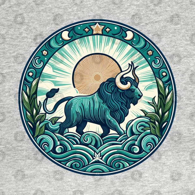 "Taurus Tranquility: Vintage Vortex" _ Zodiac Horoscope Star Signs by stickercuffs